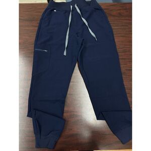 NWT Figs Navy High Waisted Zamora Scrub Jogger Pants Size Small